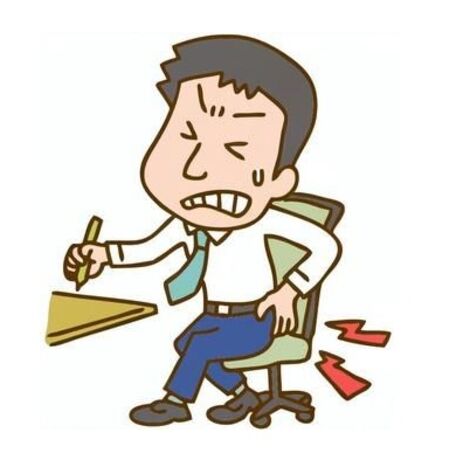 ぎっくり腰男性”